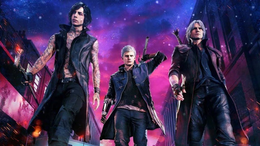 Image of 3 main characters from Devil May Cry 5