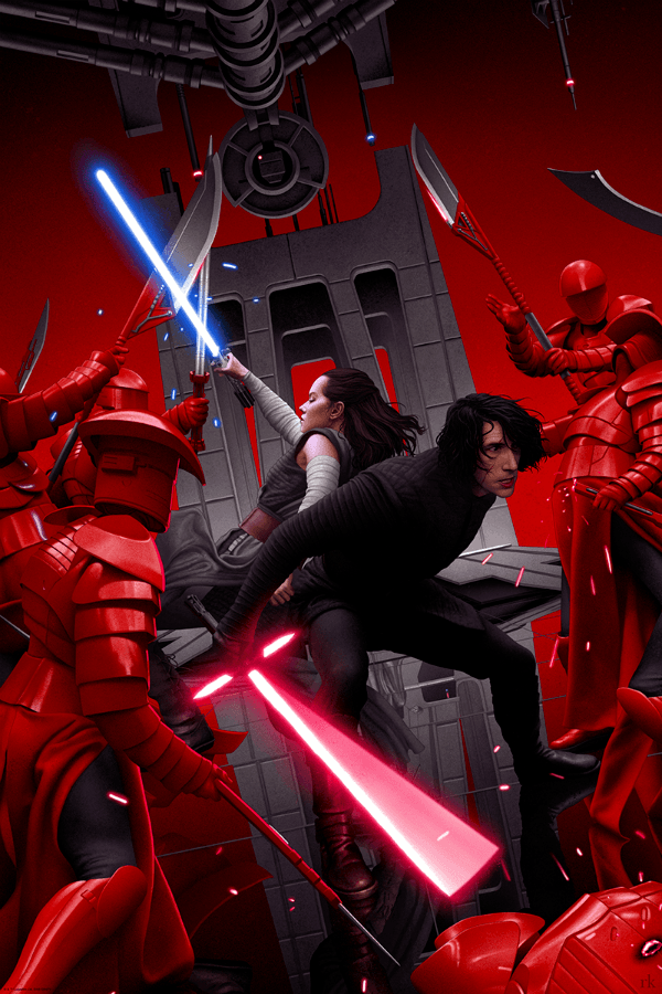 Rey and Kylo Ren from The Last Jedi 
