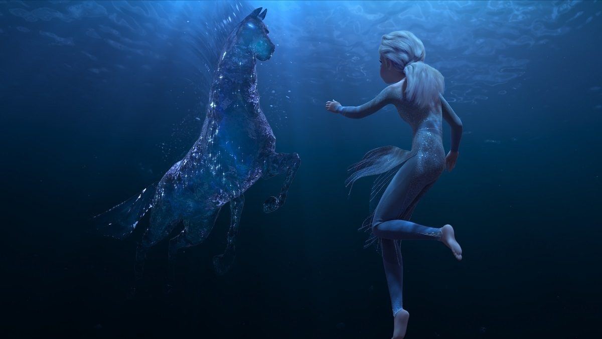 Elsa meets magical creatures underwater in Frozen 2