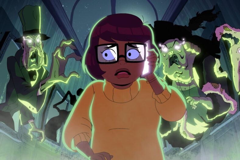 Velma surrounded by ghosts