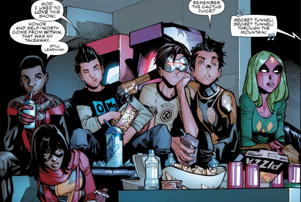 Cyclops with his champions teammates
