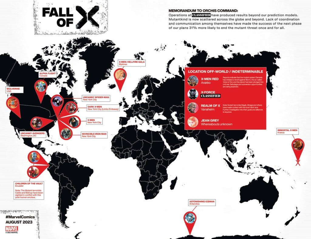 Fall of X map